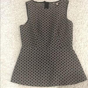 Banana Republic Black and White Circle Pattern Blouse